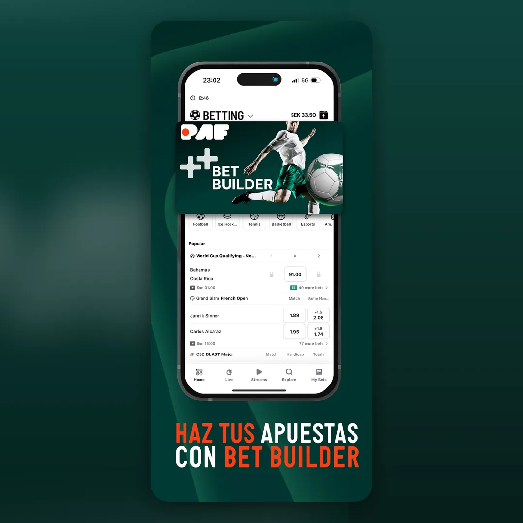 Captura oficial de la app de Paf en la App Store española
