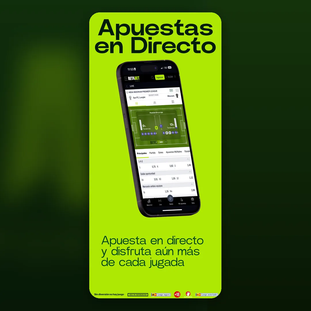 Captura oficial de la app de Retabet en la App Store española